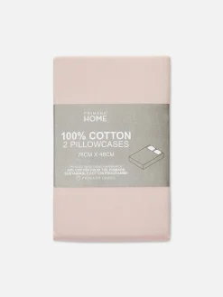Set De 2 Fundas De Almohada De Algodón
