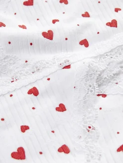 Set De Camiseta De Tirantes Y Tanga De Pointelle