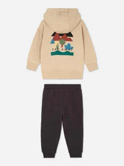 Set De Joggers Y Sudadera Con Capucha Sin Cierre