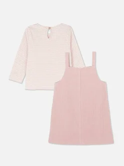 Set De Pichi De Pana Y Camiseta A Rayas