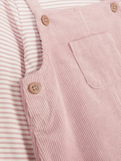 Set De Pichi De Pana Y Camiseta A Rayas