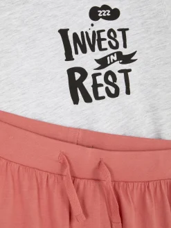 Set De Pijama De Pantalones Cortos Y Camiseta