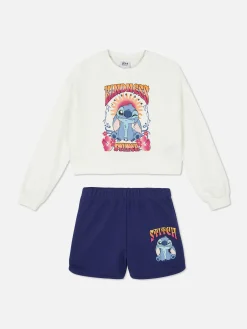 Set De Sudadera Y Pantalón Corto De Stitch De Disney