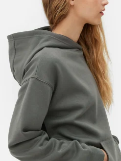 Sudadera Con Capucha Básica Sin Cierre