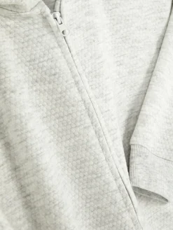 Sudadera Con Capucha, Cremallera Y Textura Para Niño