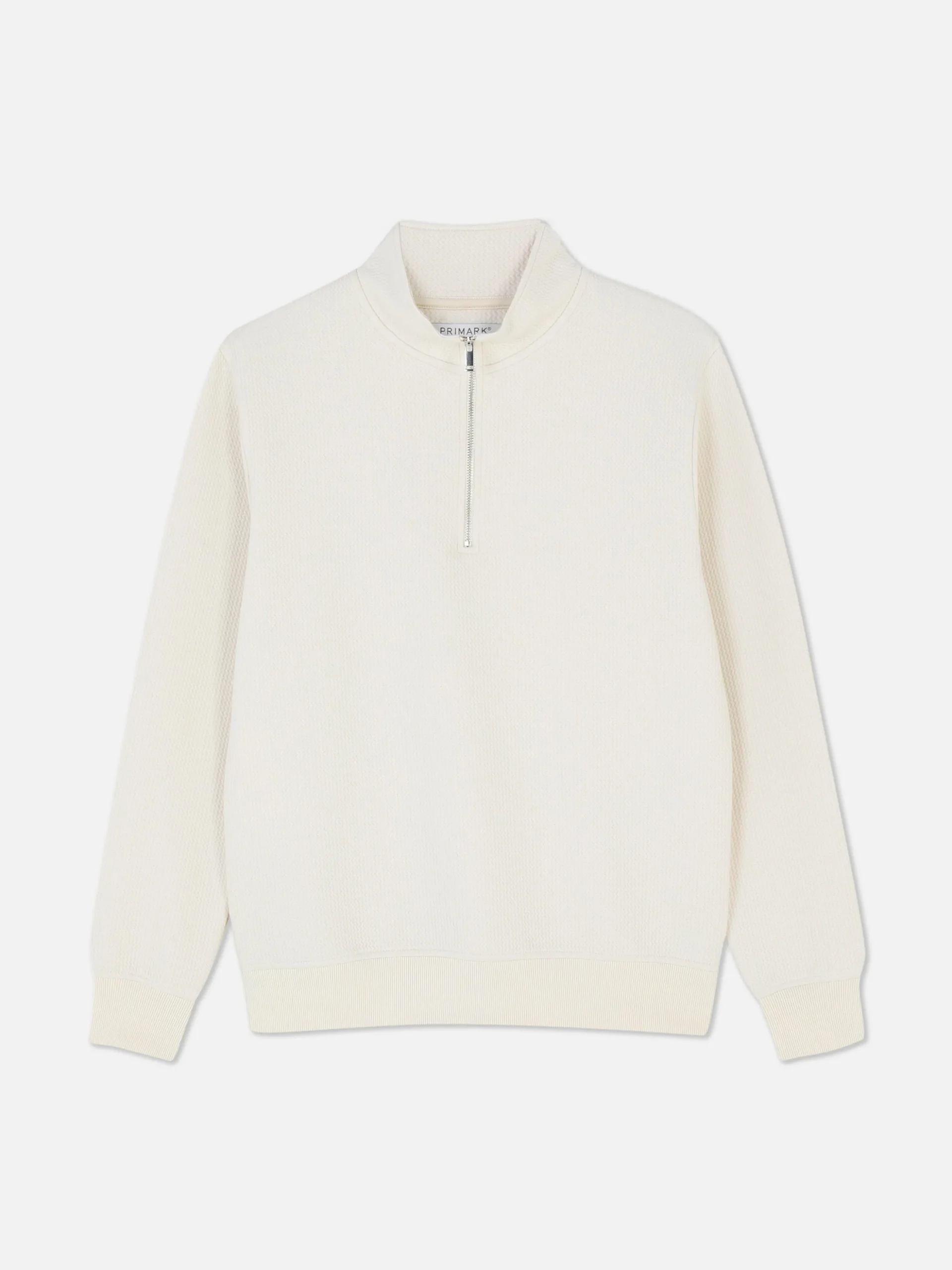 Sudadera Con Cremallera Y Textura Geométrica