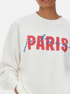 Sudadera Con Gráfico «Paris» En La Parte Delantera