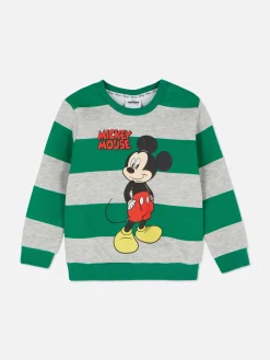 Sudadera De Cuello Redondo A Rayas De Mickey Mouse