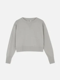 Sudadera De Cuello Redondo Y De Corte Cuadrado