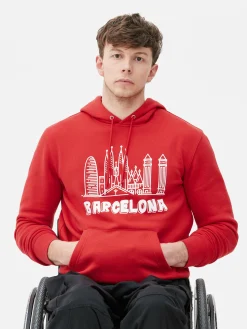 Sudadera De Manga Larga Con Capucha «Barcelona»