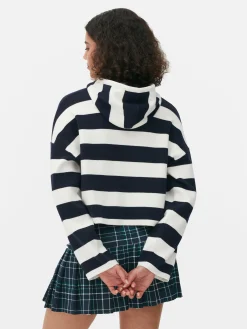 Sudadera De Punto A Rayas Con Capucha