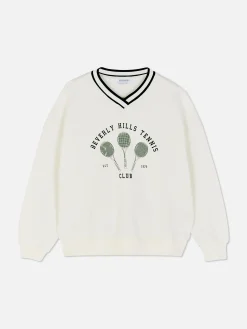 Sudadera De Tenis Con Cuello De Pico