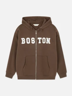 Sudadera Extragrande Con Capucha Y Cremallera