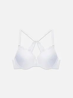 Sujetador De Encaje Con Relleno Y Espalda Nadadora