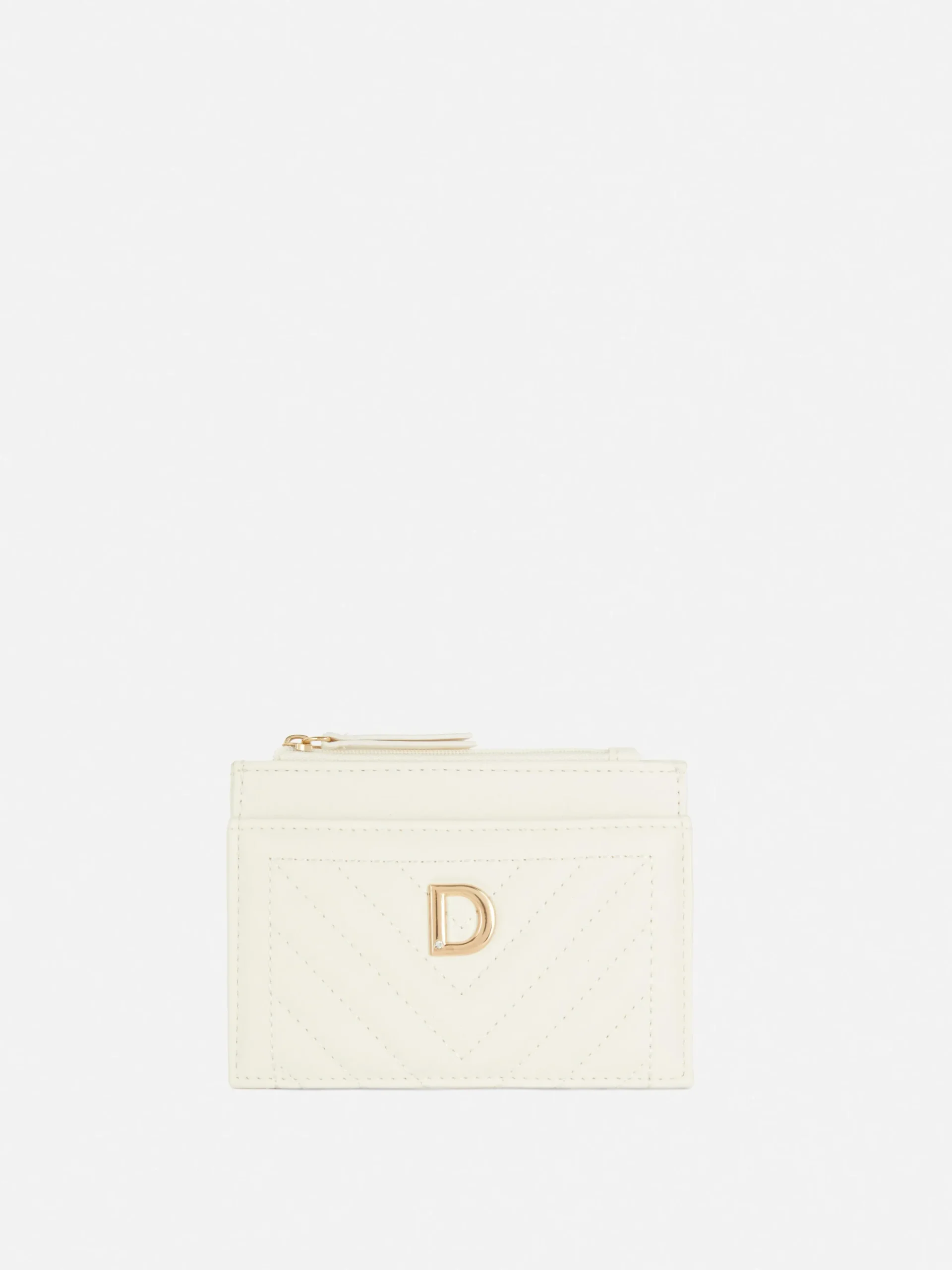 Tarjetero Acolchado Con Inicial