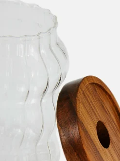 Tarro De Vidrio Estriado