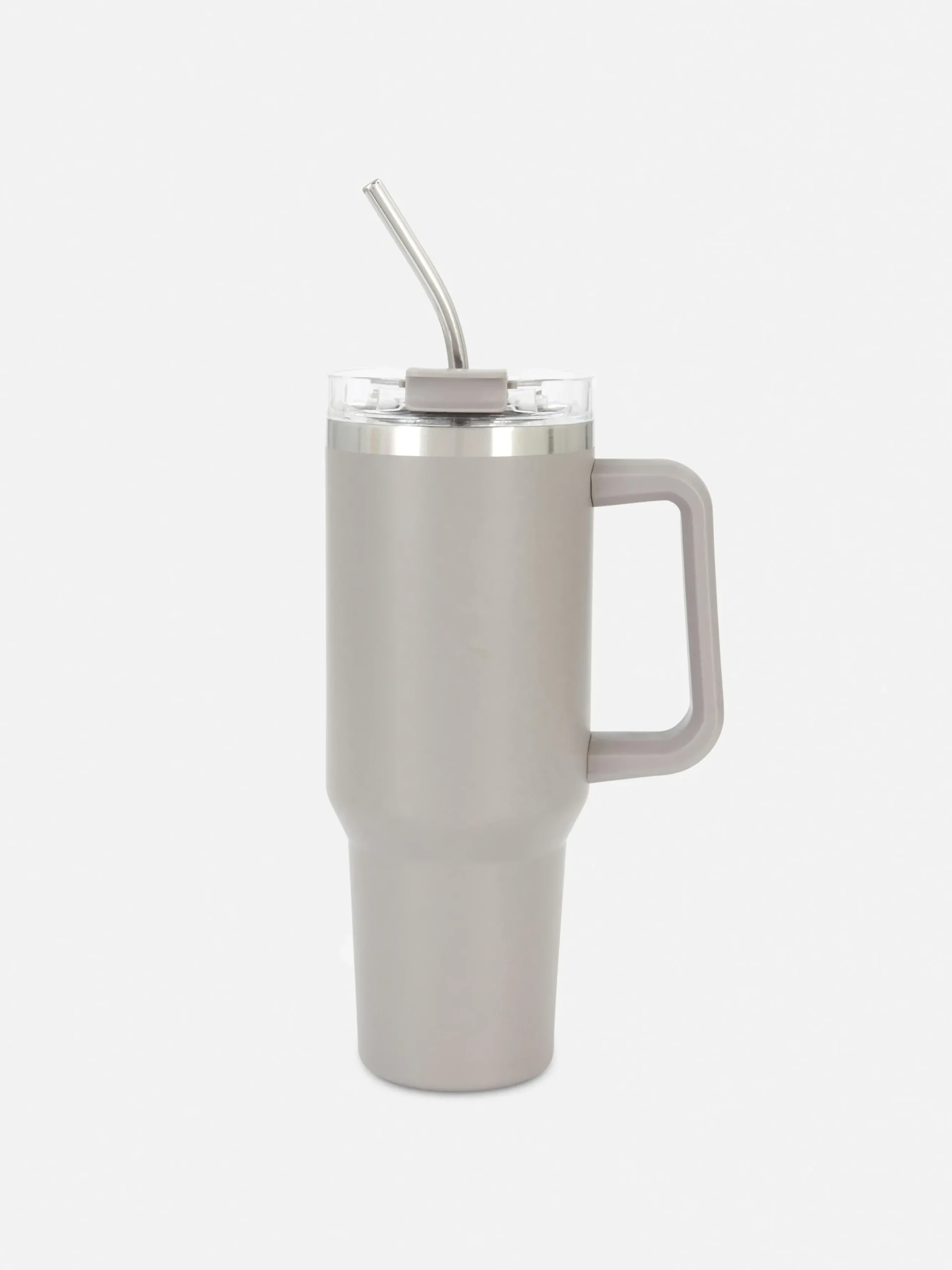 Taza Portátil De Acero Inoxidable Con Pajita
