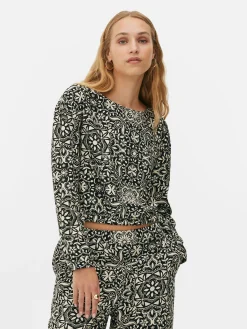 Top De Manga Larga Con Cordón De Ajuste Combinable