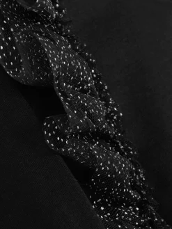 Top De Manga Larga Con Volantes De Tul