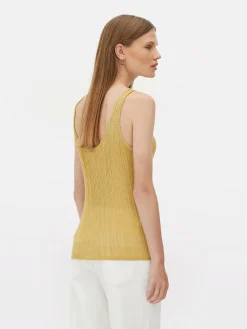 Top De Punto Acanalado Sin Mangas De The Edit