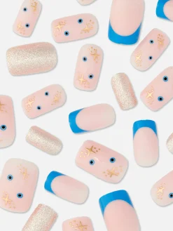 Uñas Postizas Brillantes Y Acabadas En Punta PS...