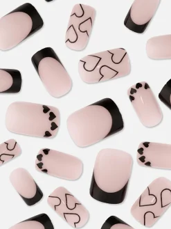 Uñas Postizas Cuadradas Brillantes De PS...