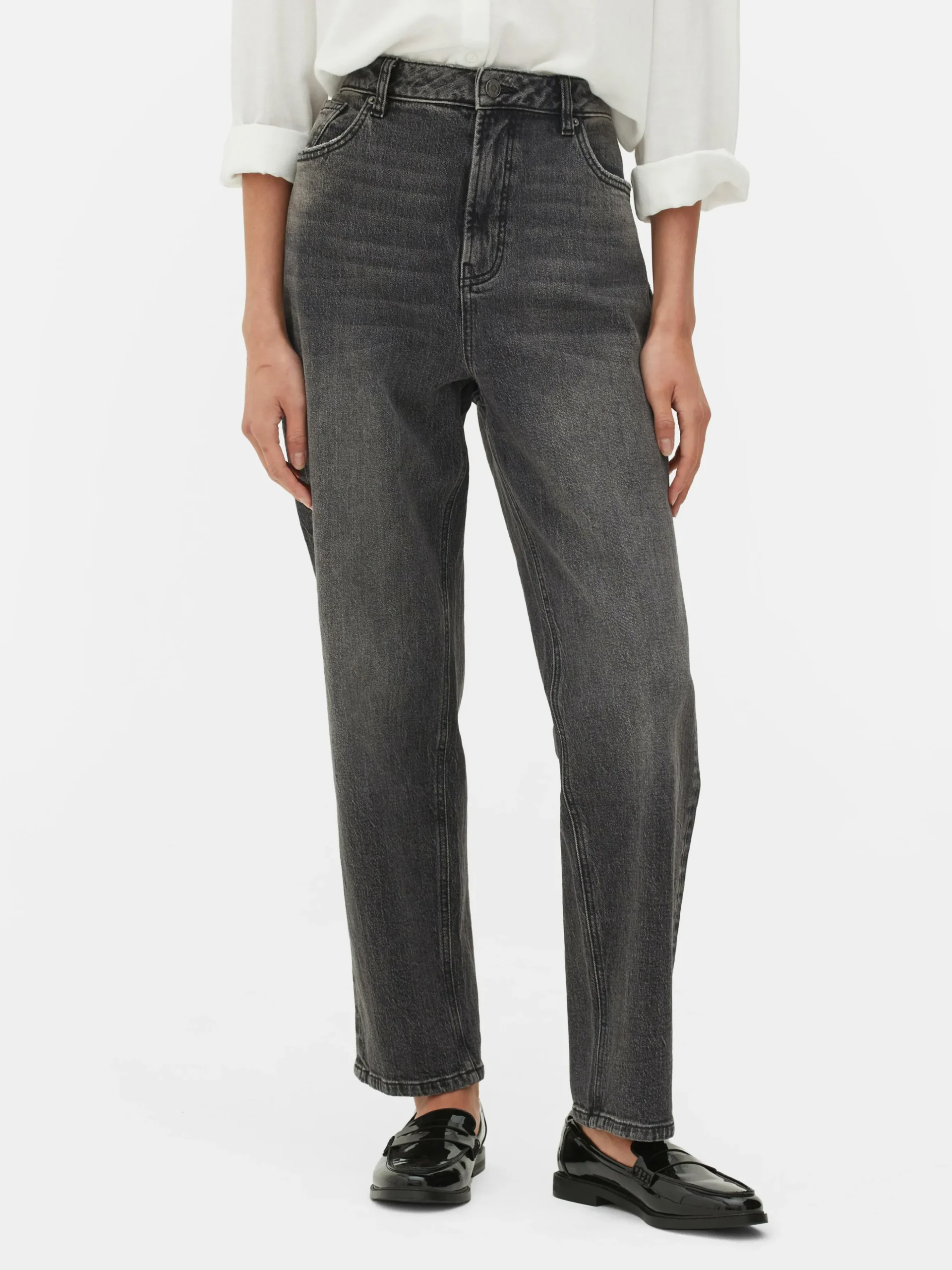 Vaqueros De Pernera Recta Y Corte Entallado