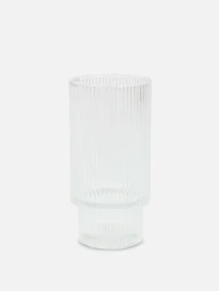 Vaso De Vidrio Estriado