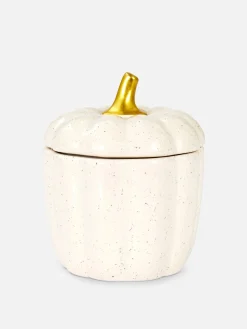 Vela En Tarro En Forma De Calabaza Moteada