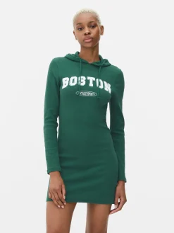 Vestido Corto Con Capucha