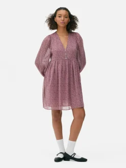 Vestido Corto De Gasa