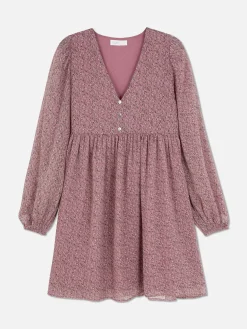 Vestido Corto De Gasa