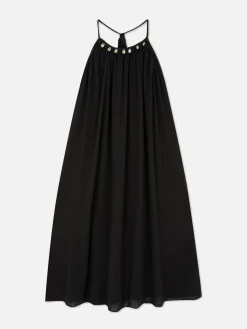 Vestido De Playa Largo Con Conchas Sintéticas