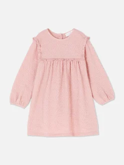 Vestido Fruncido Con Volantes