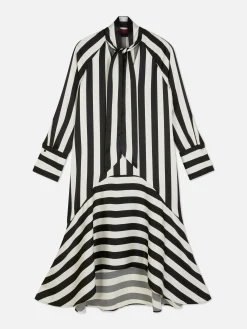 Vestido Midi A Rayas Beetlejuice X Colleen Atwood