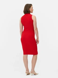 Vestido Midi De Punto Sin Mangas