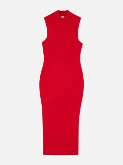 Vestido Midi De Punto Sin Mangas