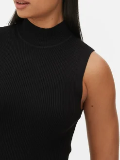 Vestido Midi De Punto Sin Mangas