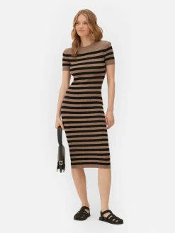 Vestido Midi De Tipo Jersey Y Manga Corta