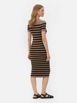 Vestido Midi De Tipo Jersey Y Manga Corta