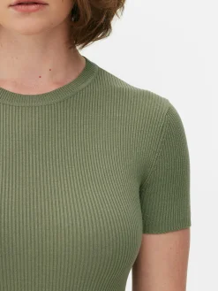 Vestido Midi De Tipo Jersey Y Manga Corta