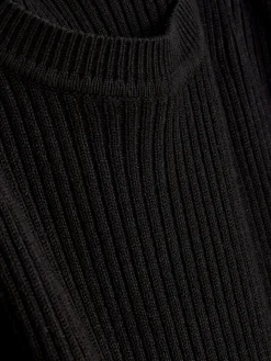 Vestido Tipo Jersey De Manga Larga Y Cuello Redondo