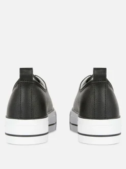 Zapatillas Bajas De Plataforma En Piel Sintética