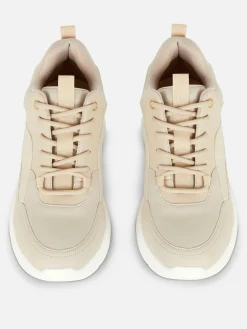 Zapatillas De Cuña Con Ribete Metalizado