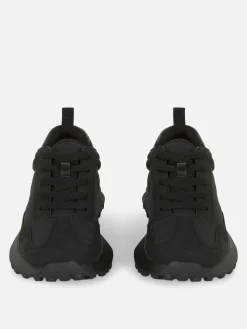 Zapatillas Deportivas Bicolor Con Suela Gruesa