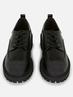 Zapatos Brogue Con Cordones Y Suela Gruesa