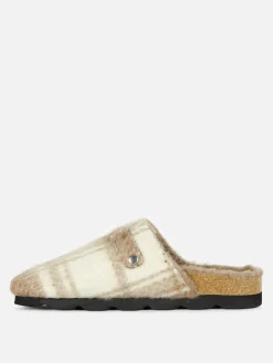 Zuecos A Cuadros Y Forro Sintético De Rita Ora